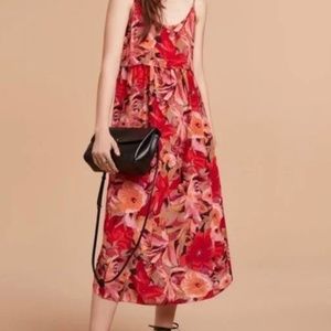 Like New | Aritzia Wilfred Bisous Red Floral Dress | Size XS